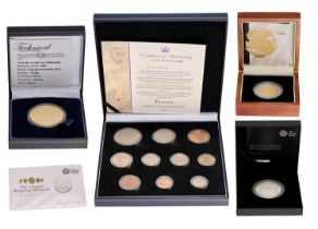 A 1951 Proof Set and Commemorative Silver Coins, 1951 Festival of Britain proof set comprising 10