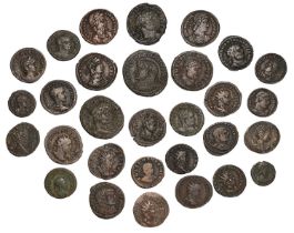 Roman Imperial, 30x Antoniniani, Maiorinae, Folles etc. including: 5x silver antoniniani: (2x)