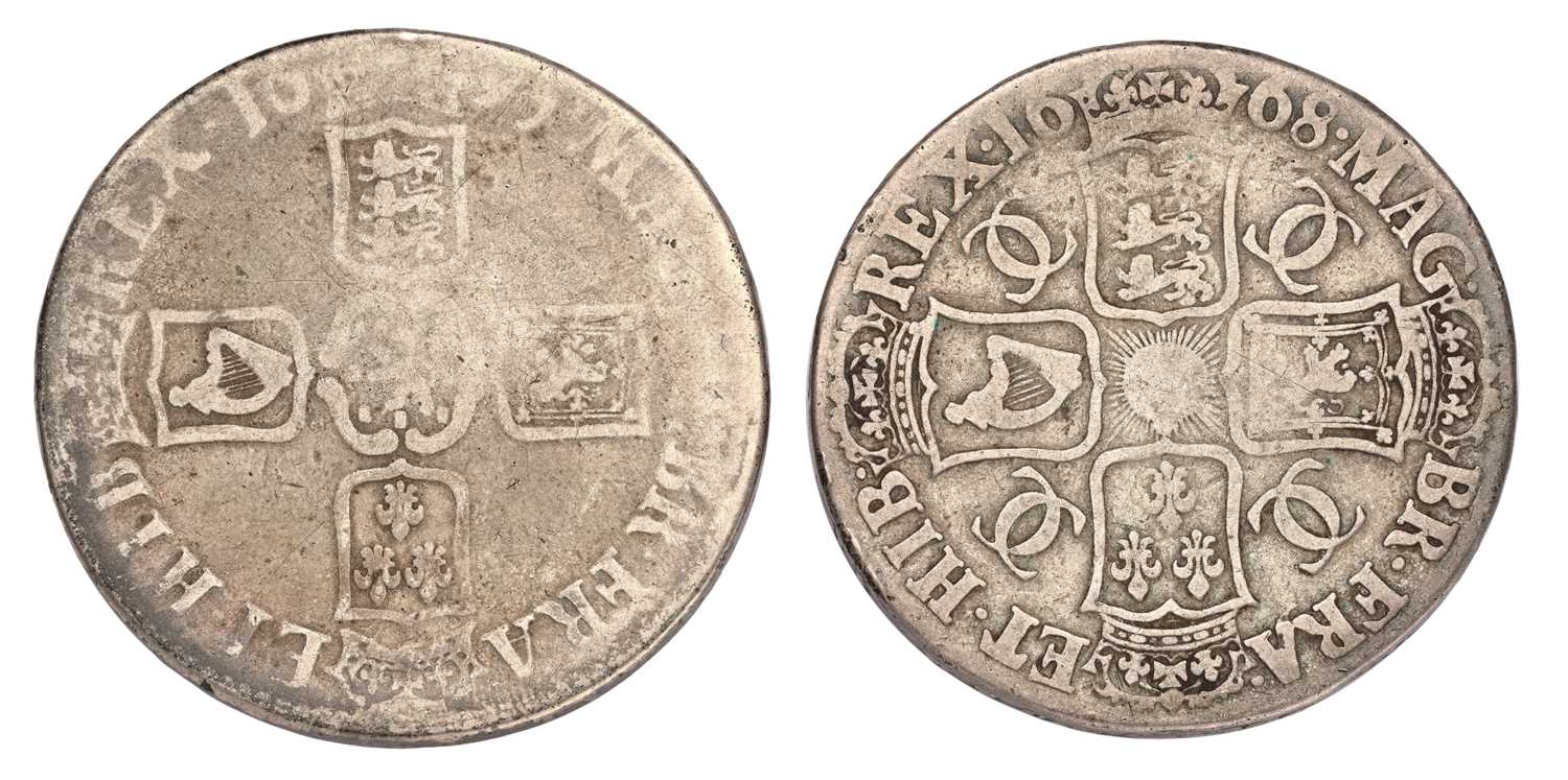 2x 17th Century Crowns, comprising; Charles II, 1668 VICESIMO, second bust, (Bull 373, ESC 36, S. - Image 2 of 2