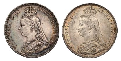 2x Victoria 'Jubilee Head' Crowns, 1887 and 1888 (both S.3921) near extremely fine with one or two