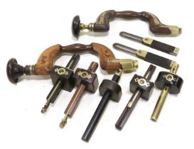 Various Brass Fitted Woodworking Tools