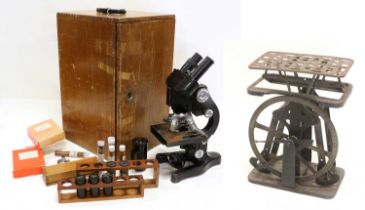 E Leitz Binocular Microscope