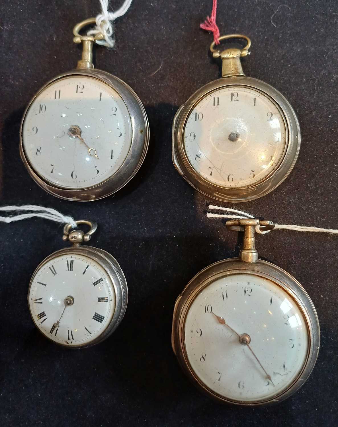 Four Silver Pocket Watches, Comprising of, a Pair Cased Verge Pocket Watch, signed Alexr - Image 2 of 3