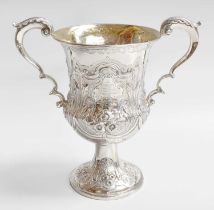 A George III Silver Two-Handled Cup, by Peter and Ann Bateman, London, 1796, baluster and on