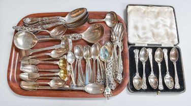 A Collection of Assorted Silver and Silver Plate Flatware, various patterns, including