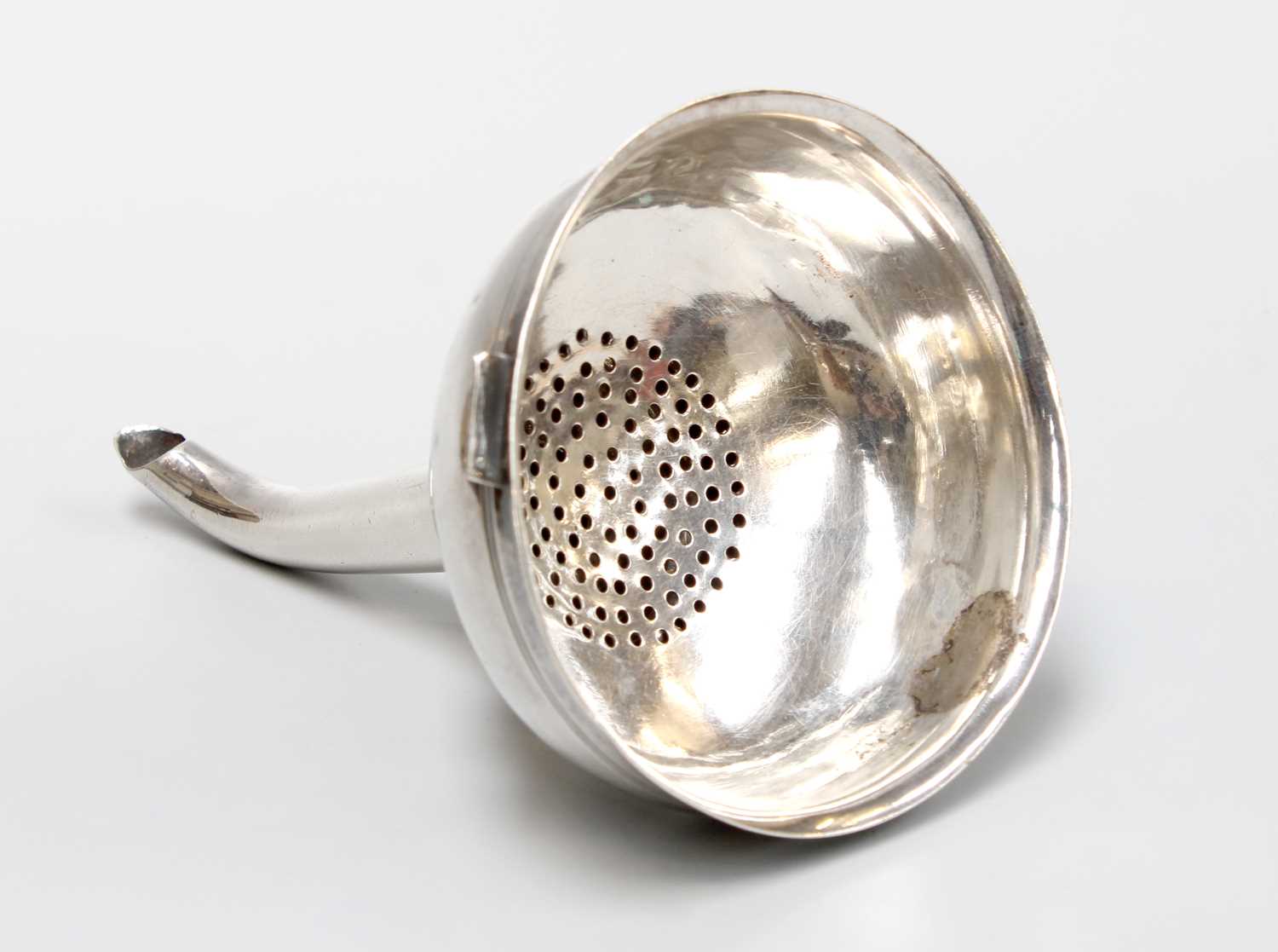 A George III Silver Wine-Funnel, Maker's Mark Perhaps CB, London, 1774, of typical form, with