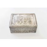 A Dutch Silver Box, by Cornelius Rietveld, Schoonhoven, 1910, oblong, the hinged cover stamped