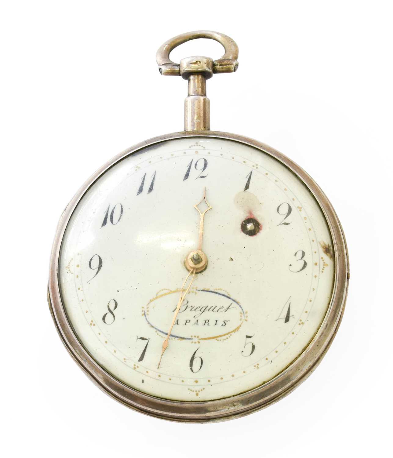 A Continental Consular Cased Verge Pocket Watch, bearing a later inscription Breguet a Paris, single