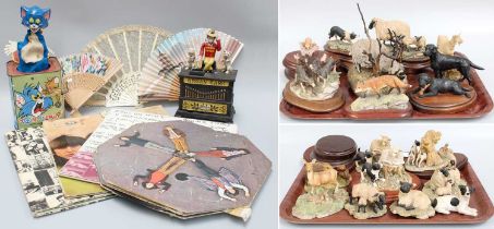 Miscellaneous including Border Fine Arts, a reproduction cast iron "Organ Bank", a small