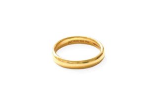 A 22 Carat Gold Band Ring, finger size Q Gross weight 6.0 grams.
