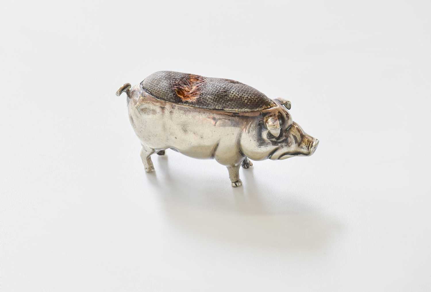 An Edward VII Novelty Silver Pin-Cushion, by H. V. Pithey and Co., Birmingham, 1907, in the form