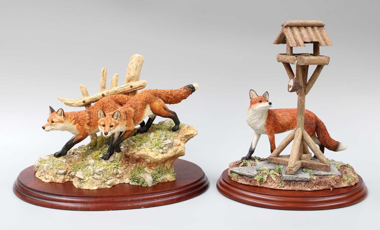 Border Fine Arts Fox Models Comprising: 'Duke and Duchess', model No. FT05, limited edition 21/ - Image 3 of 3