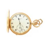 An 18 Carat Gold Full Hunter Pocket Watch, retailed by J.W.Benson, London, lever movement signed,