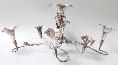 A George V Silver Plate Table Epergne/Centrepiece, by Coles and Fryer, Birmingham, First Half 20th