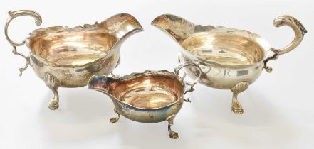 Two Various George II Silver Sauceboats, One by John Pollock, London, Circa 1750 and One by Robert