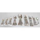 A Collection of George IV and Later Silver Flatware, most pieces marked for Newcastle, Fiddle