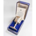 A Cased Elizabeth II Silver Goblet, by Historical Heirlooms Ltd., Sheffield, 1969, Number 432 From a