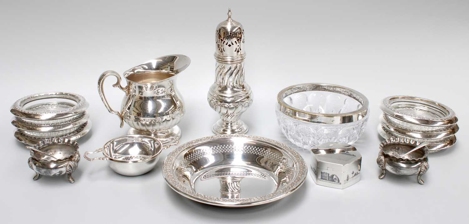 A Collection of Assorted Silver and Silver Plate, the silver including a cased set of spoons; an - Image 3 of 3