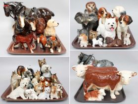 Melba Ware, Coopercraft, foreign made and other models to include Hereford Cattle, Shire Horses,