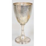 A Victorian Silver Goblet, by Samuel Roberts and Charles Belk, Sheffield, 1878, tapering and on