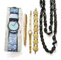 A Small Quantity of Miscellaneous Items, including a Rotary wristwatch; a Swatch wristwatch; a jet