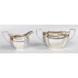 A George V Silver Cream-Jug and Sugar-Bowl, Probably by Williams (Birmingham) Ltd., Birmingham,