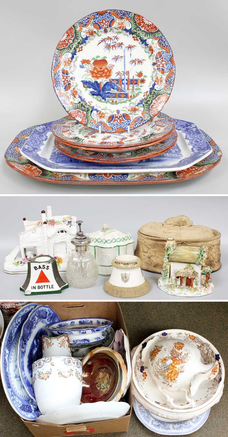 A Collection of Early 19th Century and Later British Ceramics, including two Staffordshire porcelain
