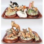 Border Fine Arts Classic, Society and Membership Figurines, predominantly foxes, including: 'Urban