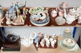 Assorted Items to Include, a mink stole, fur coat and hat, decorative ceramics including a Grafton