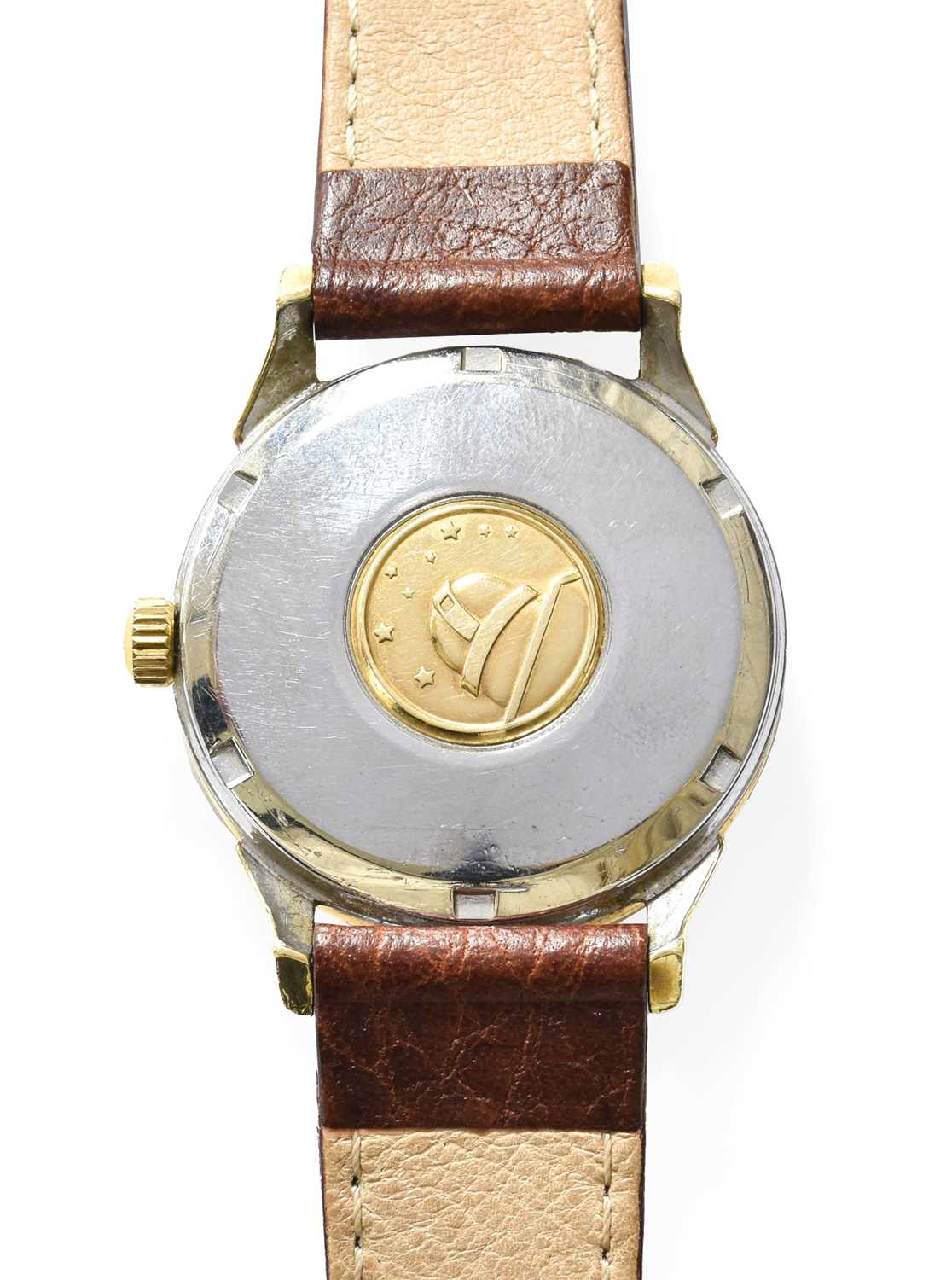A Gold Plated Automatic Calendar Centre Seconds Wristwatch, signed Omega, Constellation Case with - Image 2 of 2