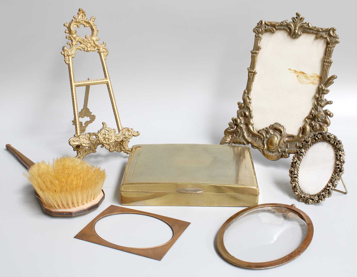 A Collection of Assorted Items, including an Art Nouveaux style silvered desk stand with twin - Image 2 of 4