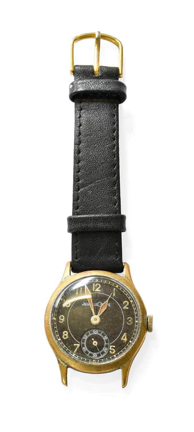 A Jaeger Le Coulture Wristwatch One half of the strap is missing, case with chrome finish rubbed