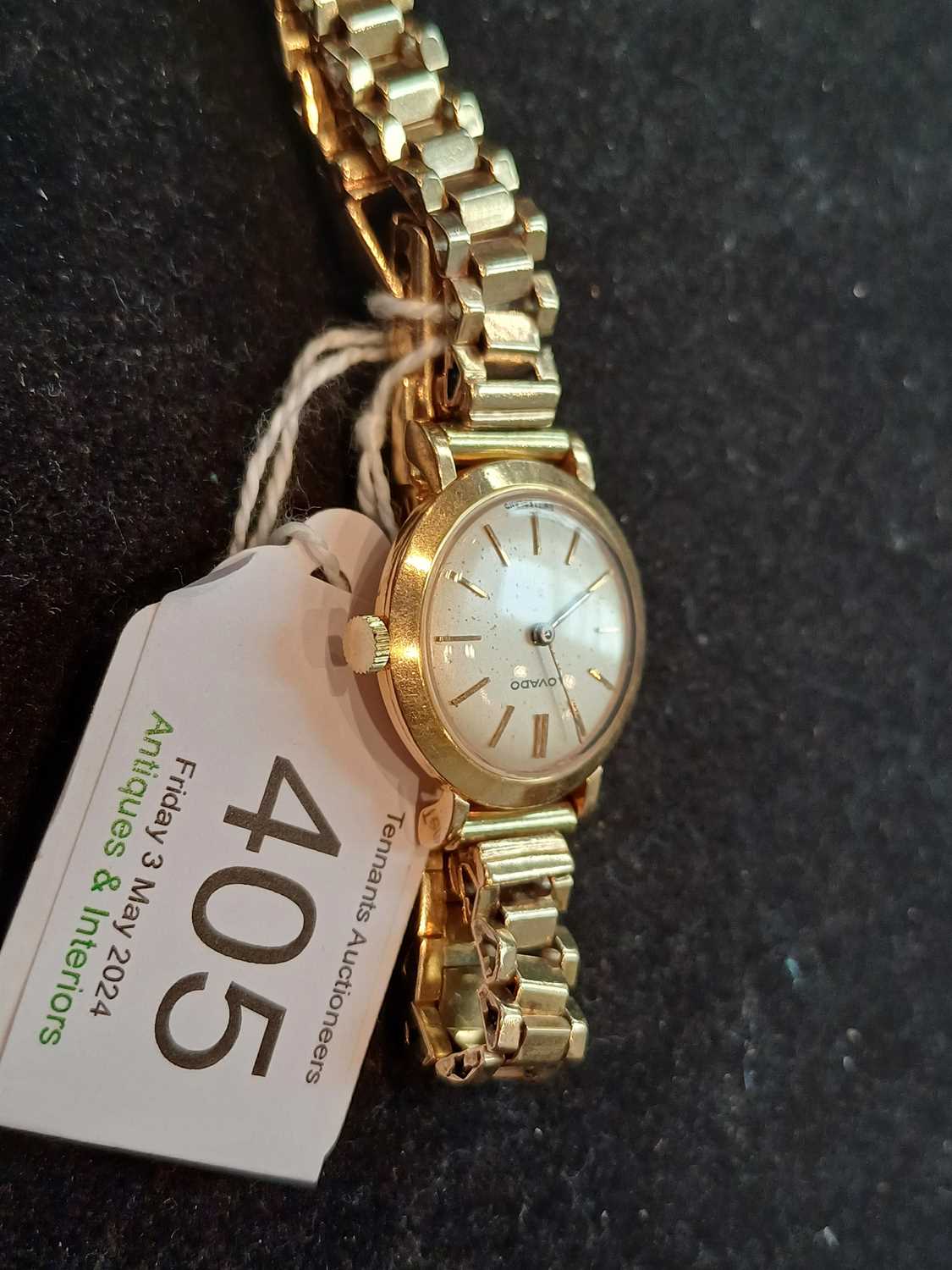 A Lady's 18 Carat Gold Movado Wristwatch, later bracelet with clasp stamped 14k Total weight - 25. - Image 5 of 6