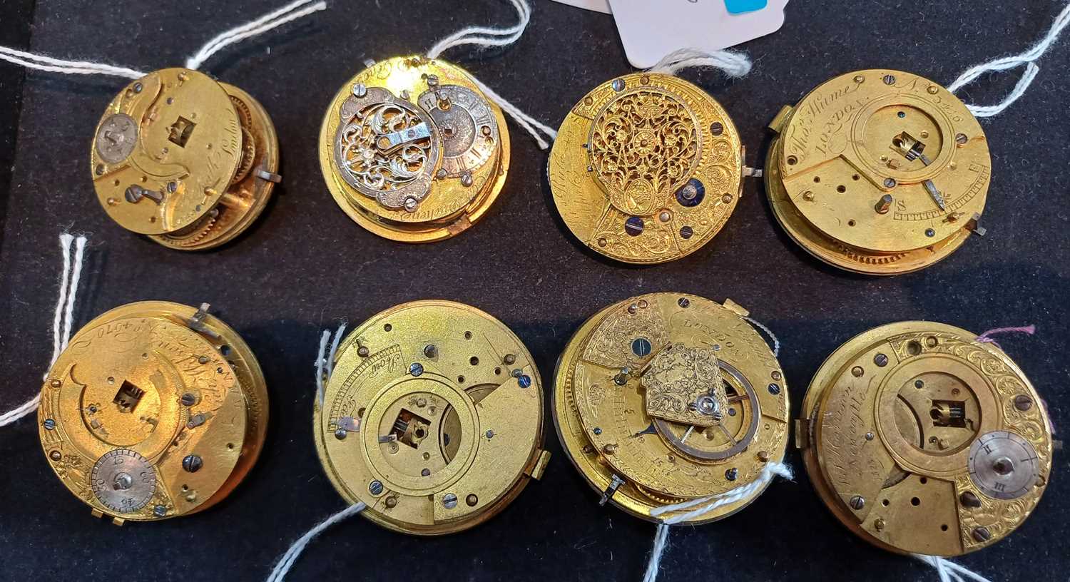 A Selection of Early 19th Century Pocket Watch Movements, Pocket Watch Enamel Dials and Spare Pocket - Image 5 of 7