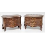 A Pair of Early 20th Century McVittrie & Price Biscuit Tins, in the form of 18th Century chests of