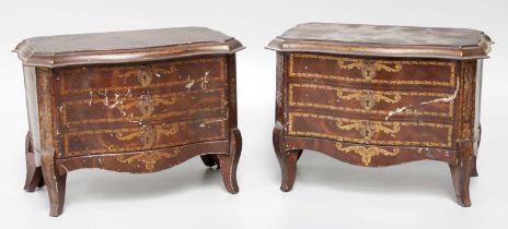 A Pair of Early 20th Century McVittrie & Price Biscuit Tins, in the form of 18th Century chests of