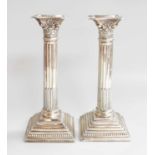 A Pair of George V Silver Candlesticks, by Williams (Birmingham) Ltd., Birmingham, 1920, each on