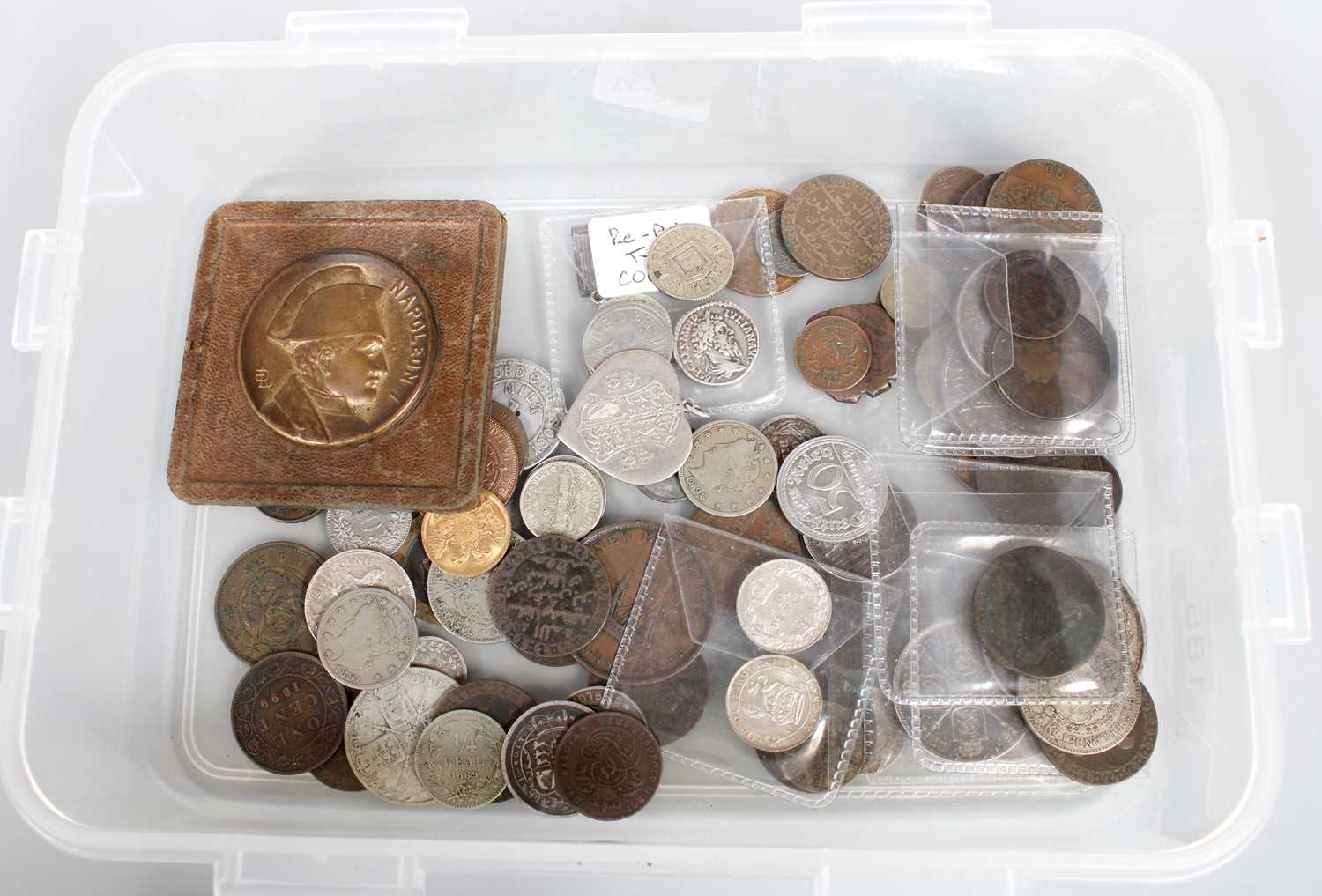 Small Assortment of Britsh and World Coins; mostly 19th and early 20th century issues; highlights