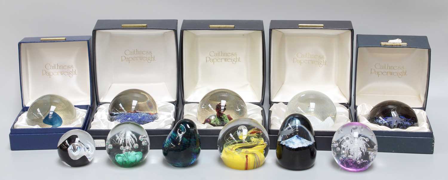 Caithness and Other Modern Glass Paperweights, including limited edition and boxed examples