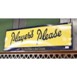 A Reproduction Players Enamel Advertising Sign, 30cm by 90cm