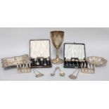 A Collection of Assorted Silver, including a goblet, by Goldsmiths and Silversmiths Co. Ltd.,