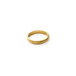 A 22 Carat Gold Band Ring, finger size L Gross weight 4.3 grams.