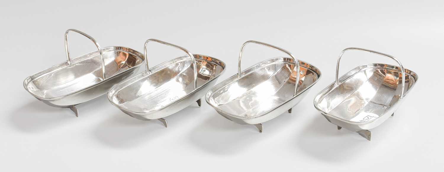 A Set of Four George V Silver Salt-Cellars, by John Collard Vickery, Sheffield, 1914,