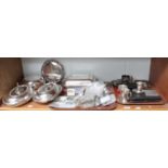 A Collection of Assorted Silver and Silver Plate, the silver including two christening-mugs;