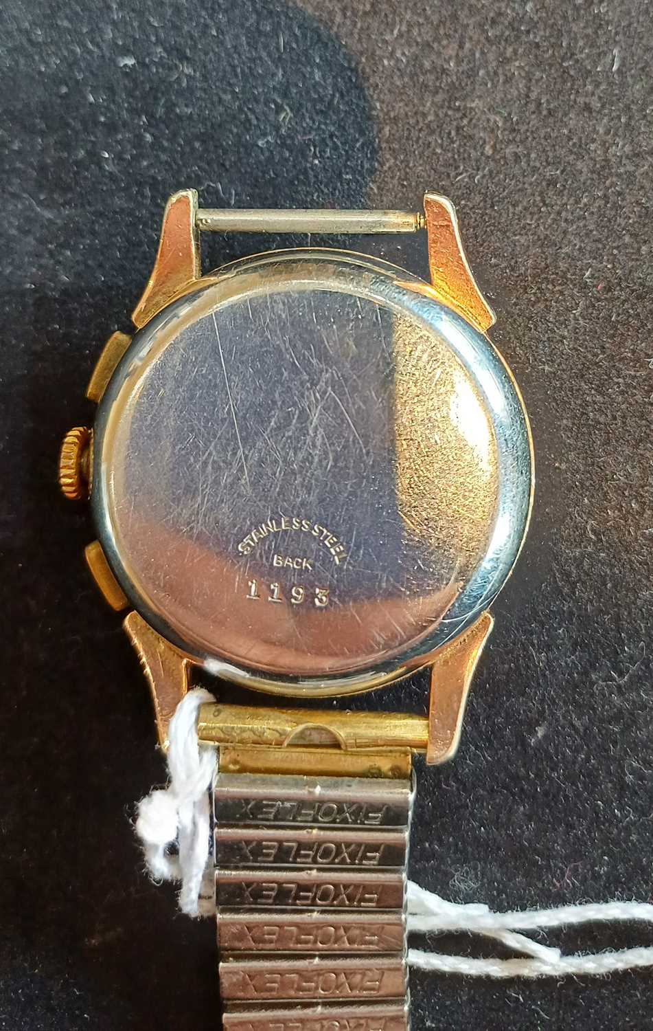 A Gold Plated Chronograph Wristwatch, signed Breitling, circa 1950, (calibre Venus 188) lever - Image 3 of 3