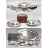 A Collection of Assorted Silver Plate, including various entreé-dishes; a Jersey cream-jug; a