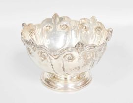 A Victorian Silver Rose-Bowl, Maker's Mark Worn, London, Probably 1897, in the form of a William III