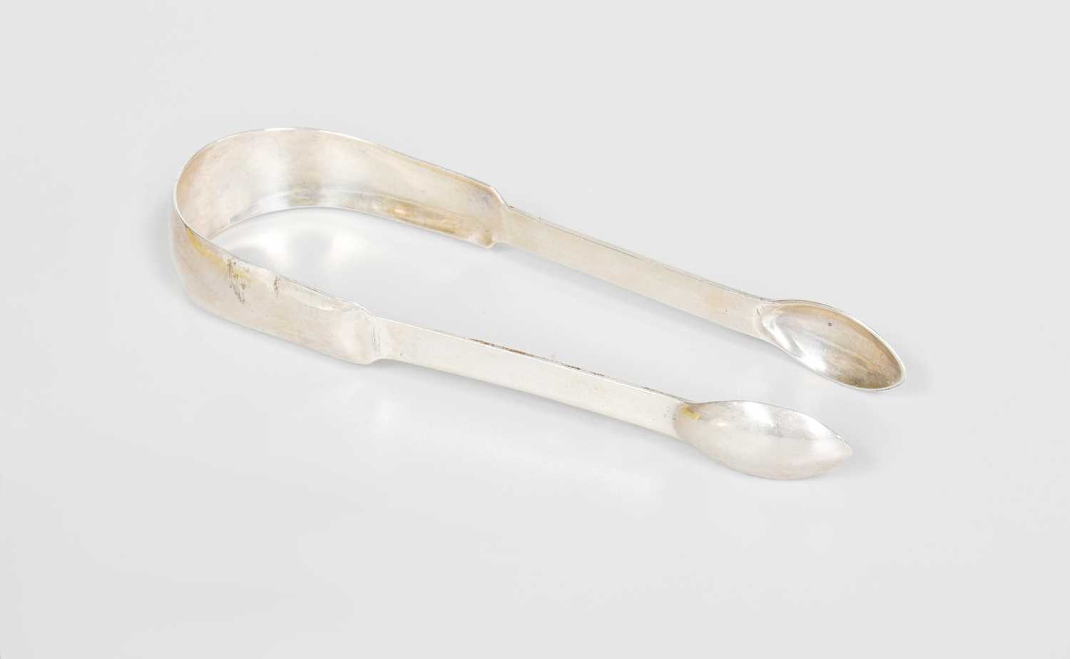 A Pair of Scottish Provincial Silver Sugar-Tongs, by William Mill, Montrose, Circa 1820, Fiddle