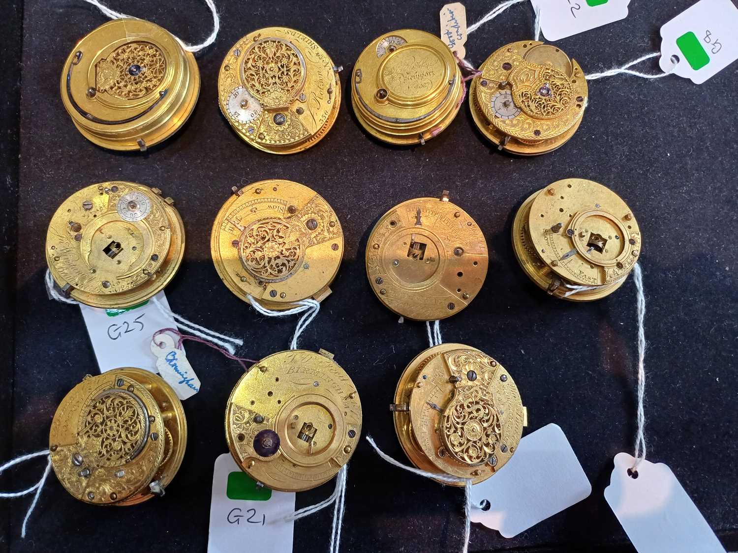A Selection of Early 19th Century Pocket Watch Movements, Pocket Watch Enamel Dials and Spare Pocket - Image 7 of 7