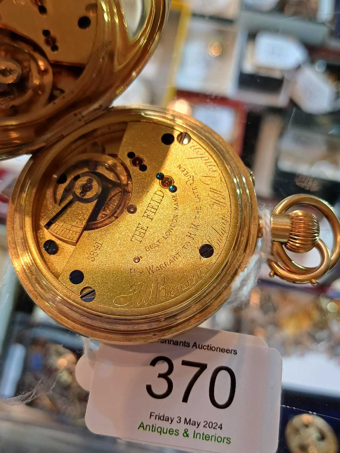 An 18 Carat Gold Full Hunter Pocket Watch, retailed by J.W.Benson, London, lever movement signed, - Image 2 of 2